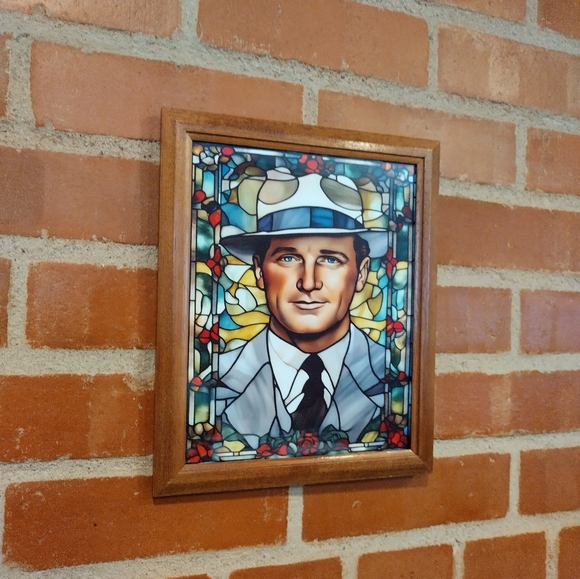 Other - Bugsy Siegel Las Vegas Mobster Stained Glass Style Framed Art Print